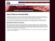 Tablet Screenshot of capitalcreditrecovery.com